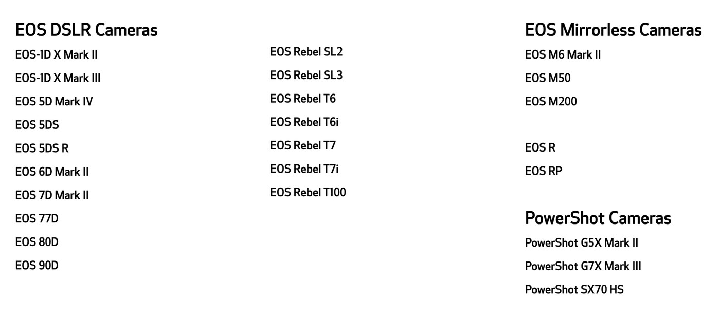 Canon-eos-webcam-utility-software-camera-list