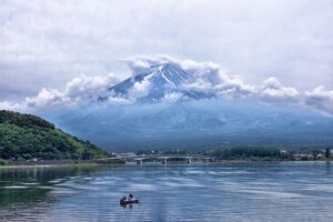 Japan mountain Lake background